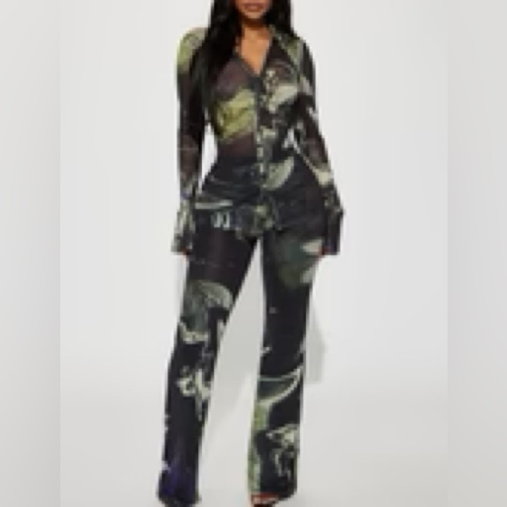 Stylish Black and Green Jumpsuit